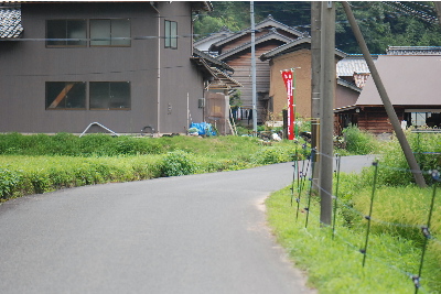 栃谷区から甲坂区に向かう道