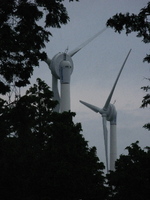 太鼓山の風力発電所