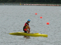 練習をする選手