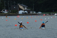 練習をする選手