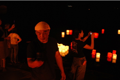 きれいに流れた灯ろう